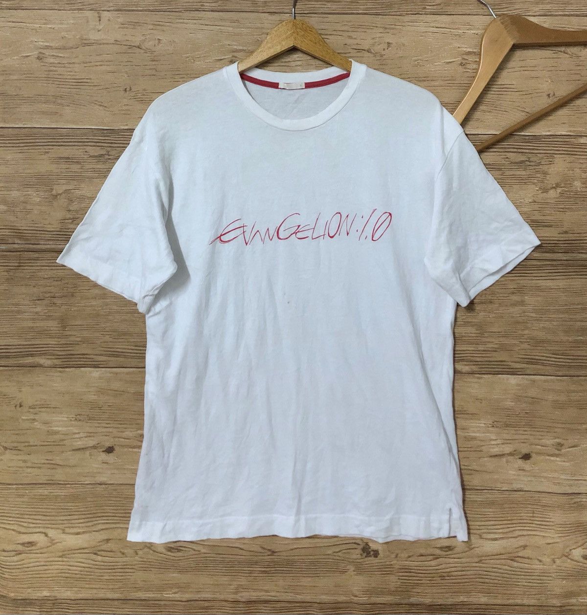 Vintage Evangelion T shirt M Anime Eva Movie Manga Spell Out