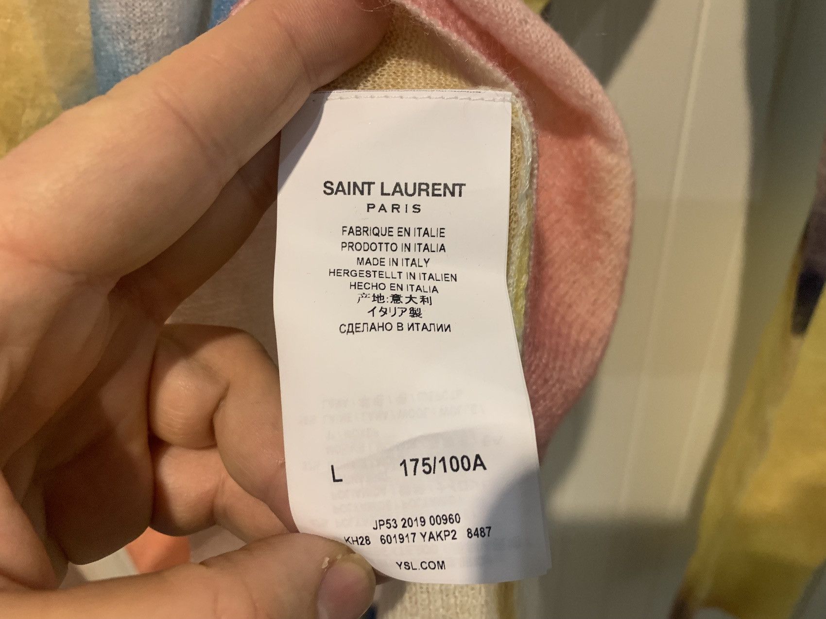 Saint Laurent Paris SS'20 Sweater Watercolored Size US S / EU 44-46 / 1 - 5 Thumbnail