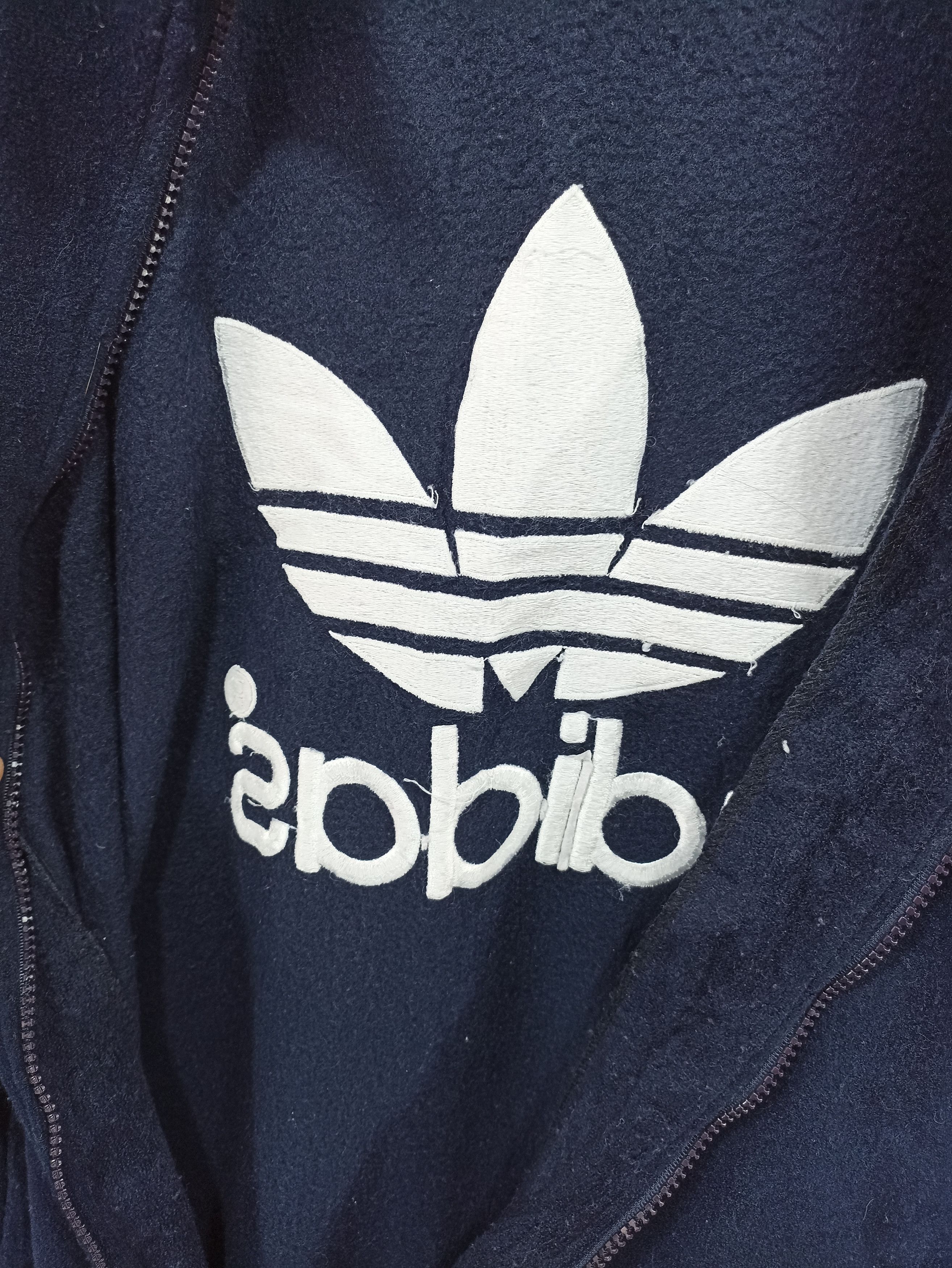 Adidas × Vintage Vintage Adidas Embroidery Big Logo Fleece Sweatshirt Zipper Size US M / EU 48-50 / 2 - 4 Thumbnail