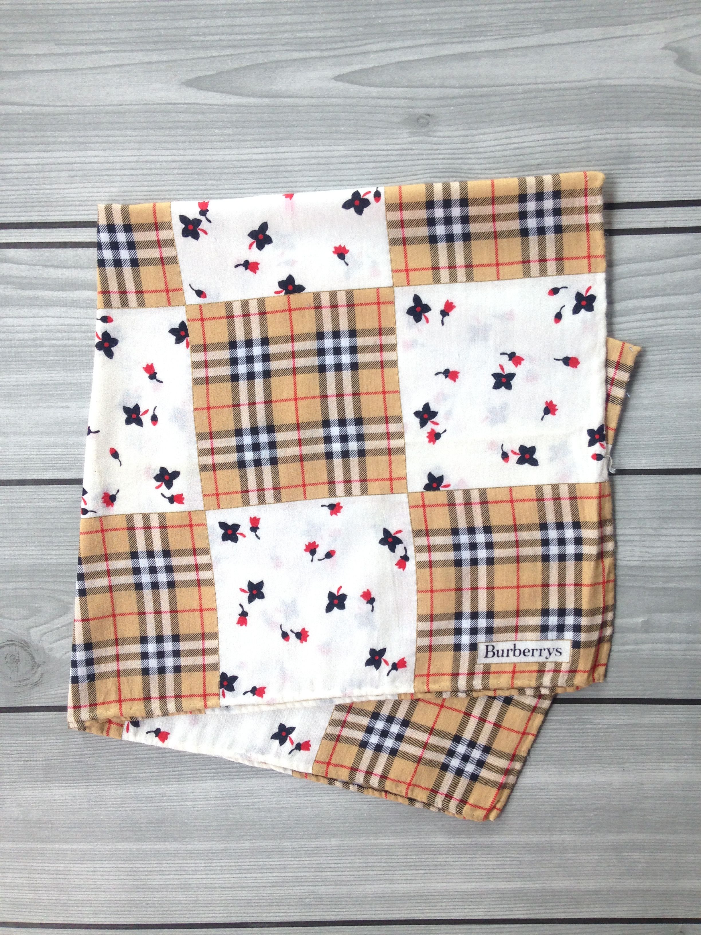 Burberry × Burberry Prorsum Burberry Nova Check Floral Pattern Scarves Size ONE SIZE - 2 Thumbnail