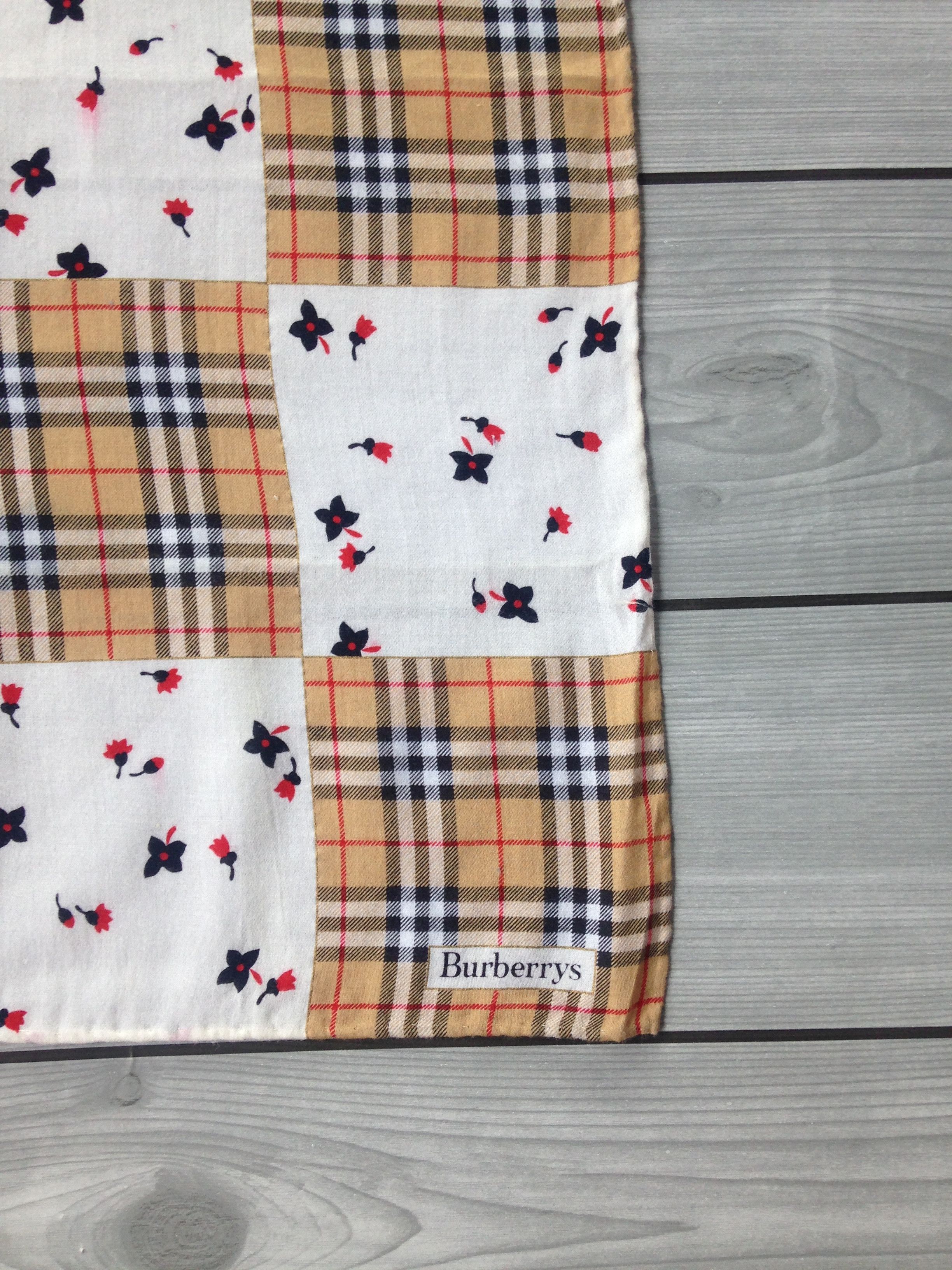 Burberry × Burberry Prorsum Burberry Nova Check Floral Pattern Scarves Size ONE SIZE - 3 Thumbnail