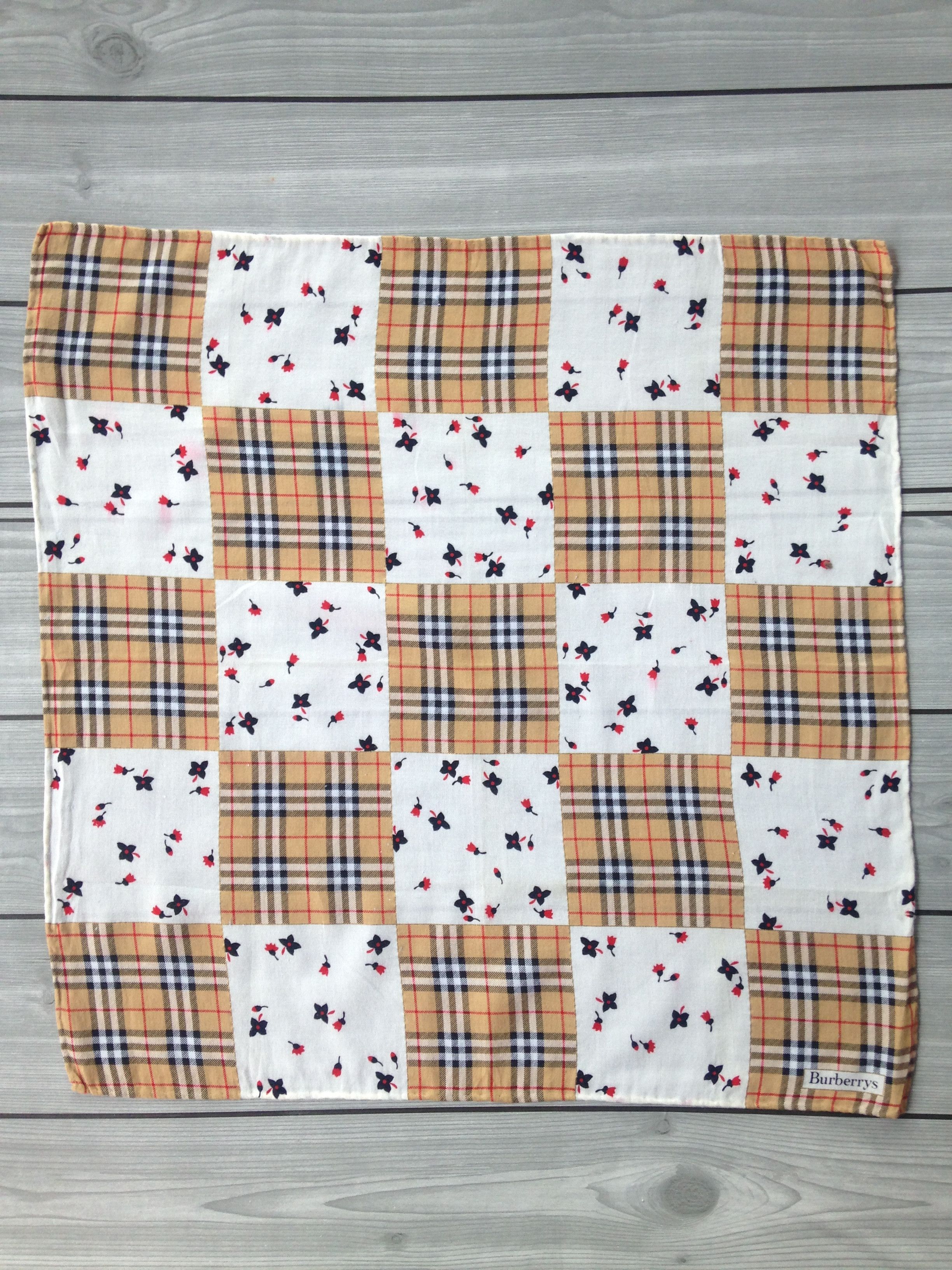 Burberry × Burberry Prorsum Burberry Nova Check Floral Pattern Scarves Size ONE SIZE - 1 Thumbnail
