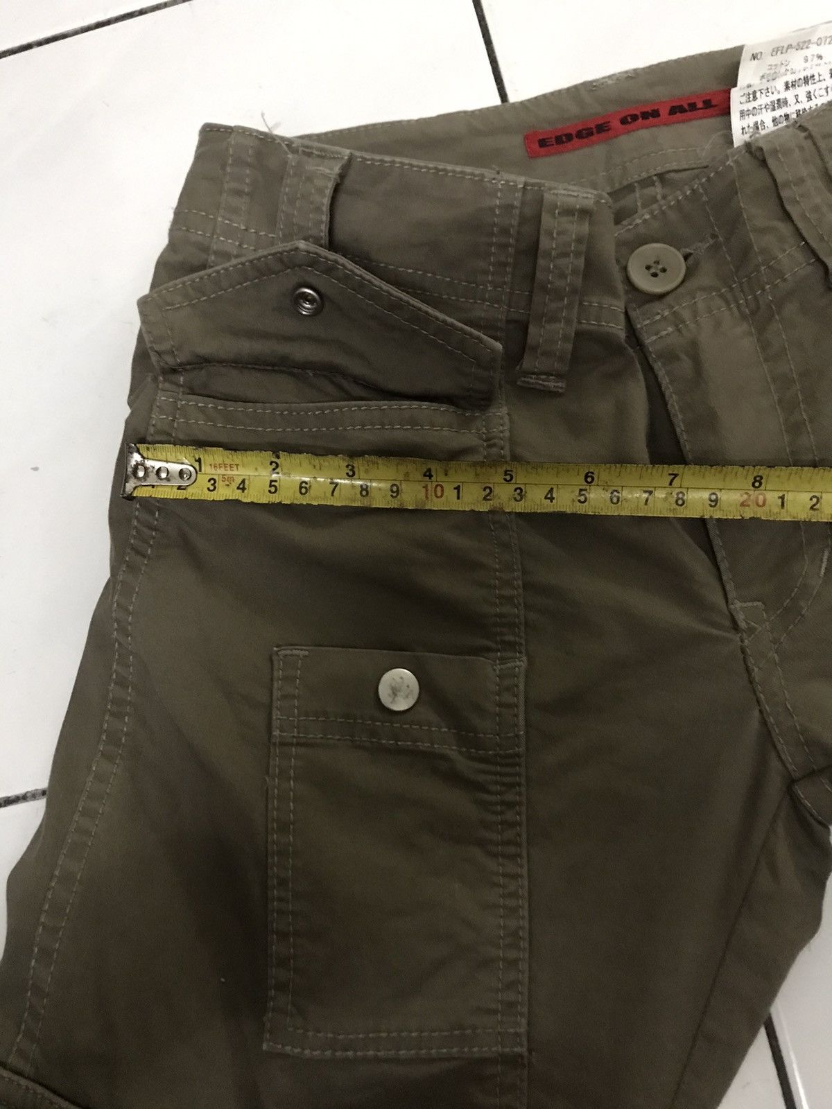 Japanese Brand Edge On All Japan Streetwear Fashion Cargo Pants (Women) Size 28" / US 6 / IT 42 - 7 Thumbnail