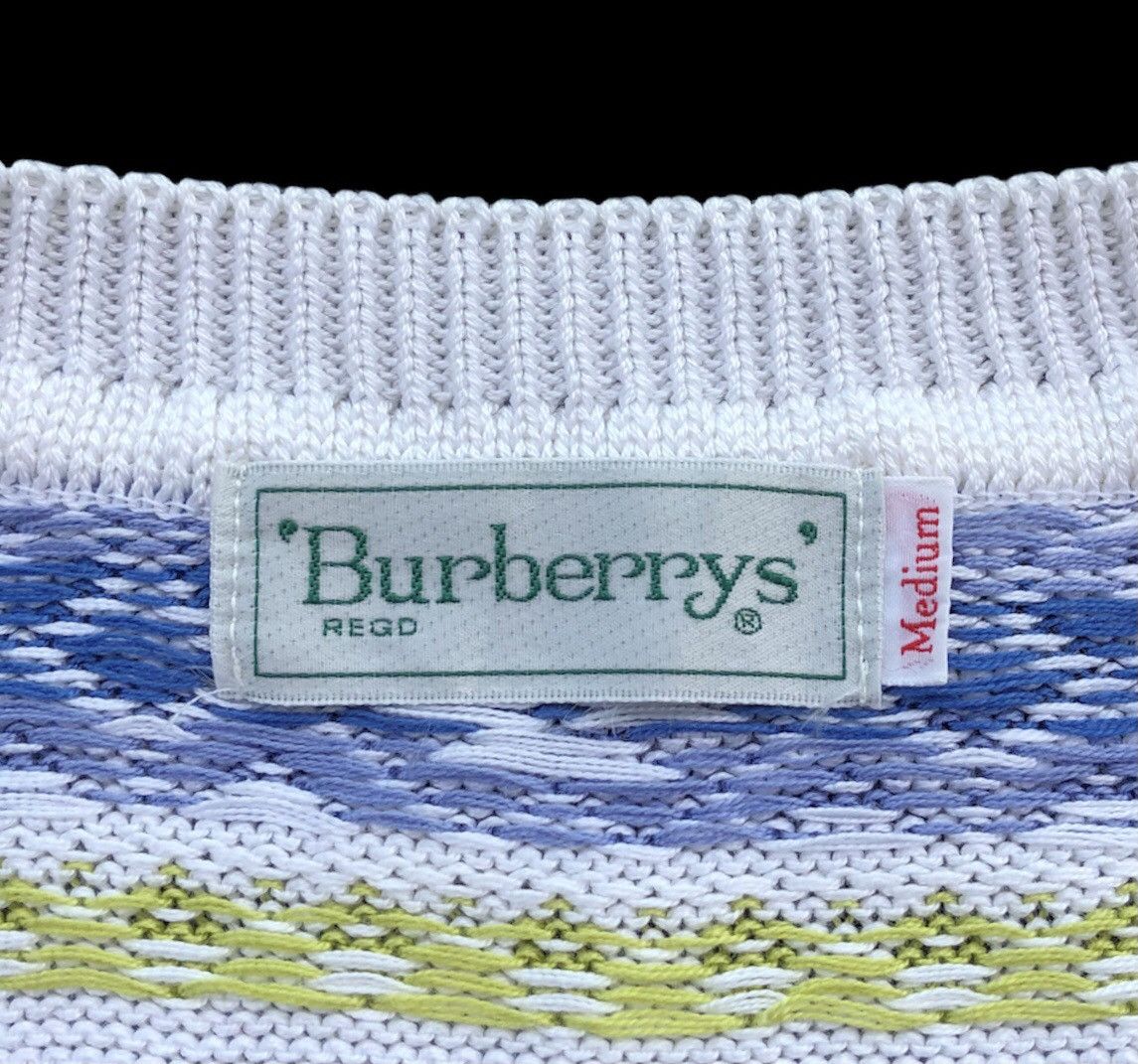 Burberry Vintage Burberrys Sport Knitted Vest Pattern Jacket Size US M / EU 48-50 / 2 - 10 Thumbnail