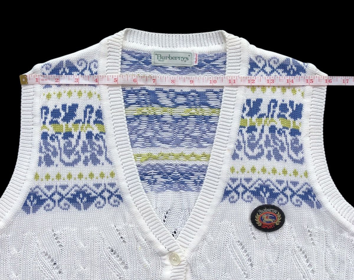 Burberry Vintage Burberrys Sport Knitted Vest Pattern Jacket Size US M / EU 48-50 / 2 - 14 Thumbnail