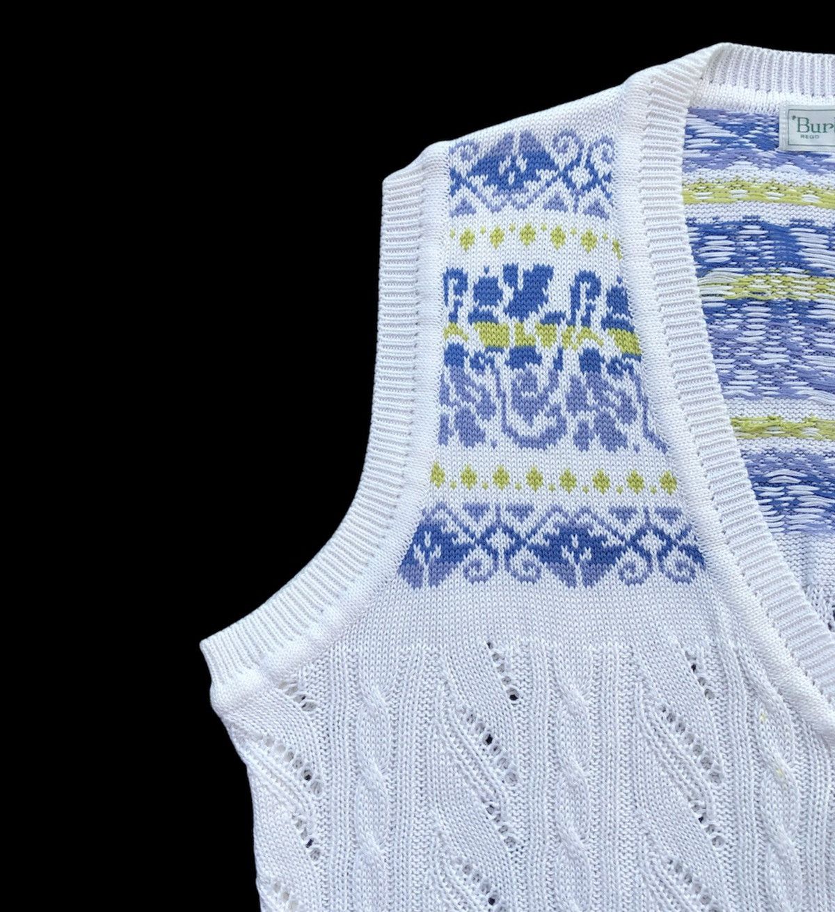 Burberry Vintage Burberrys Sport Knitted Vest Pattern Jacket Size US M / EU 48-50 / 2 - 6 Thumbnail