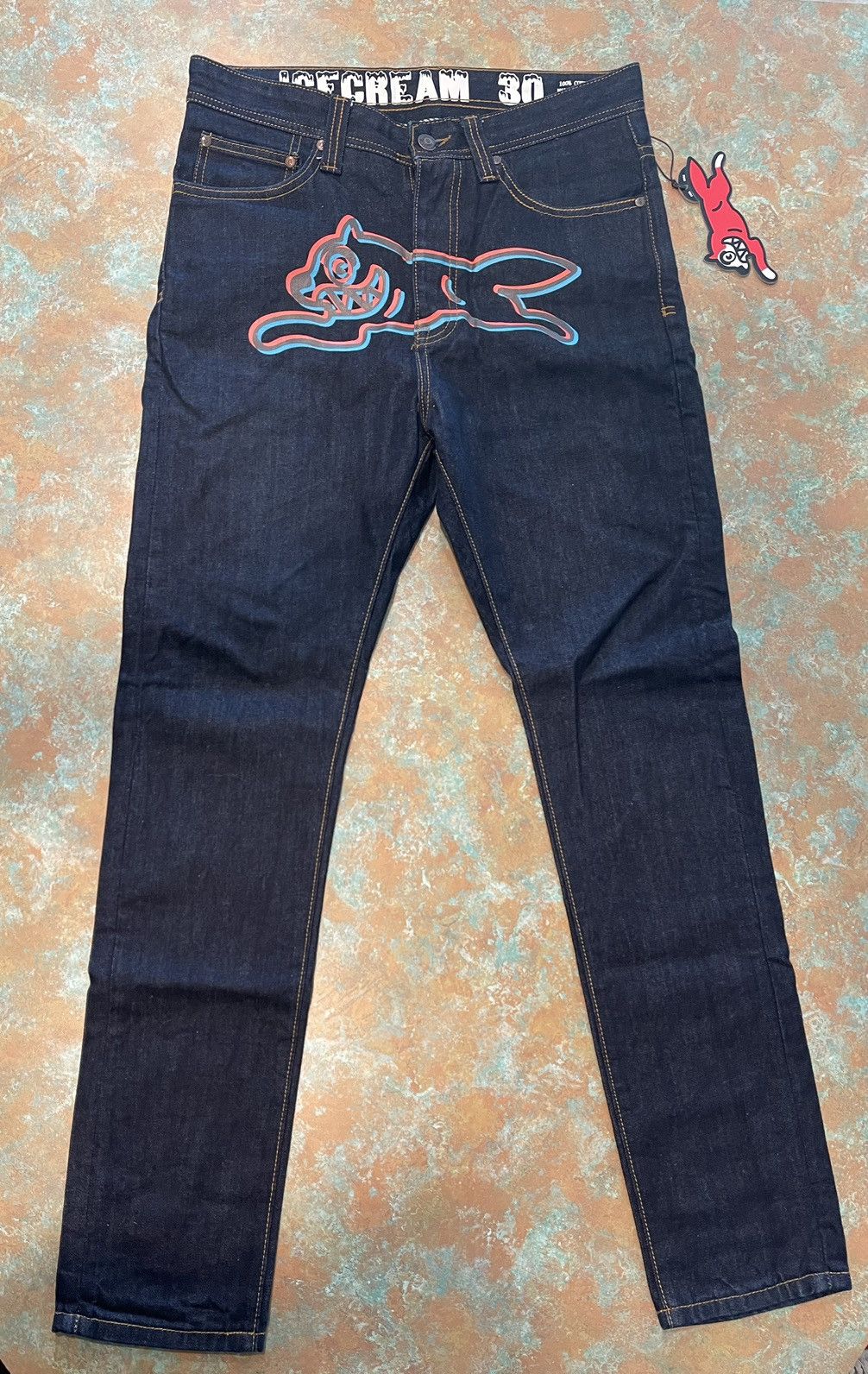 image of Billionaire Boys Club x Icecream Ice Cream Running Dog Jeans in Blue, Men's (Size 30)