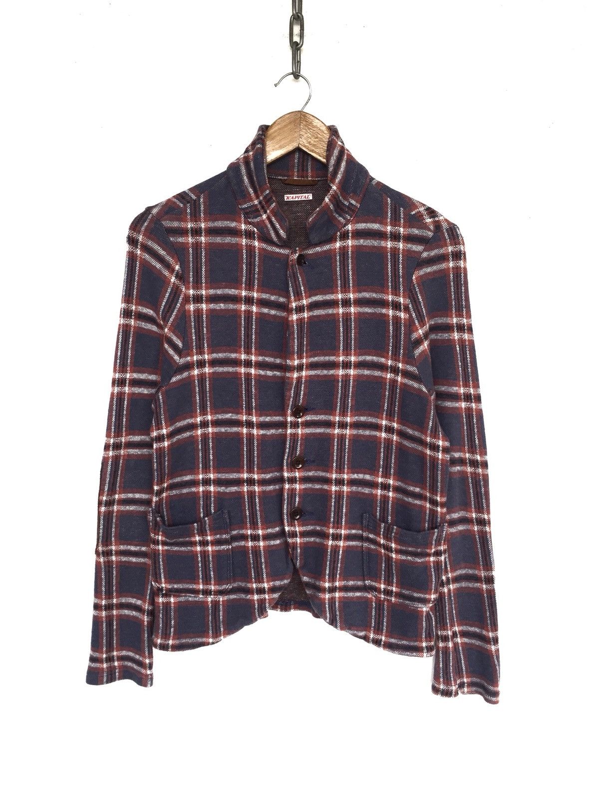 Kapital OG Kapital Check Plaid Elbow Pad Leather Jacket Size US S / EU 44-46 / 1 - 3 Thumbnail