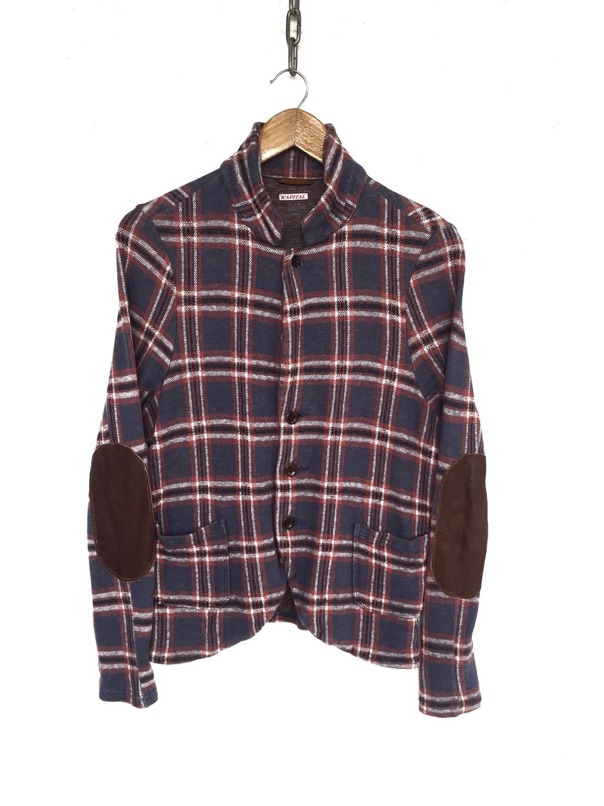 Kapital OG Kapital Check Plaid Elbow Pad Leather Jacket Size US S / EU 44-46 / 1 - 1 Thumbnail