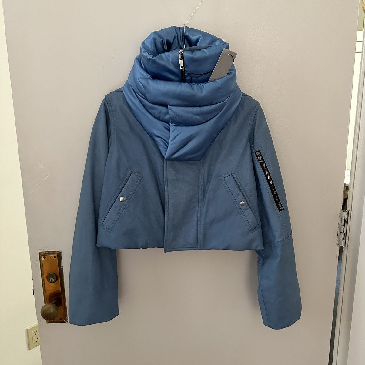 image of Sample Rick Owens Performa Cropped Exploder In Nublue, Men's (Size Small)