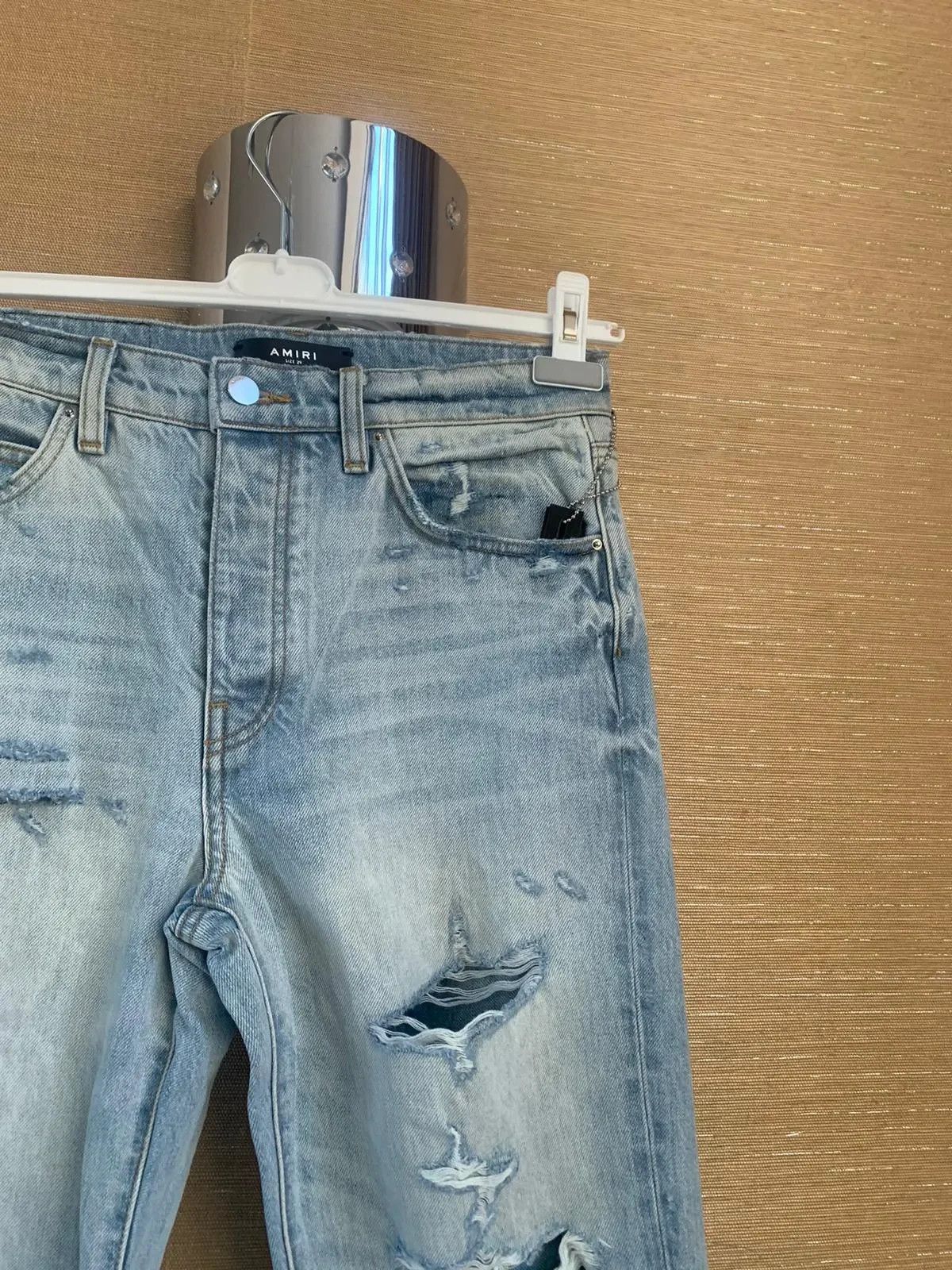 Amiri Destroyed Slouch Jeans in Vintage Indigo Size US 29 - 3 Thumbnail