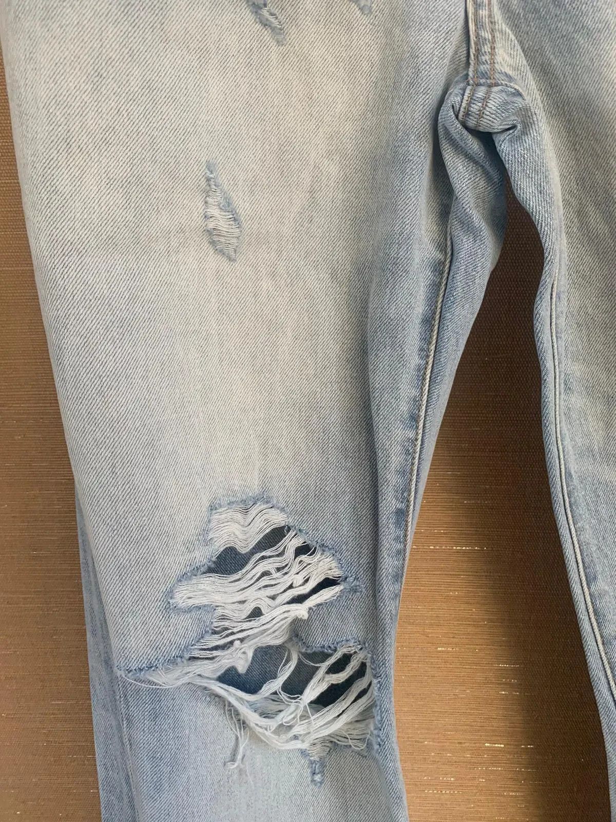 Amiri Destroyed Slouch Jeans in Vintage Indigo Size US 29 - 2 Thumbnail