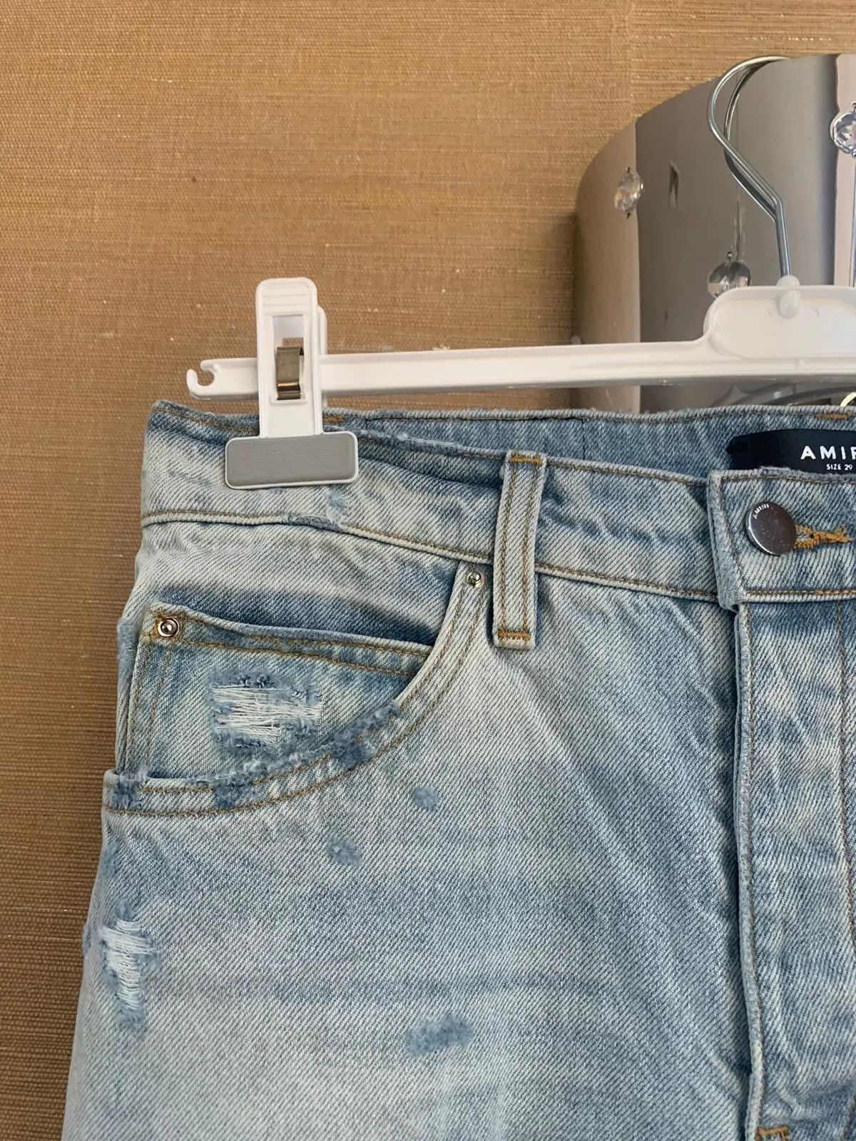 Amiri Destroyed Slouch Jeans in Vintage Indigo Size US 29 - 5 Thumbnail