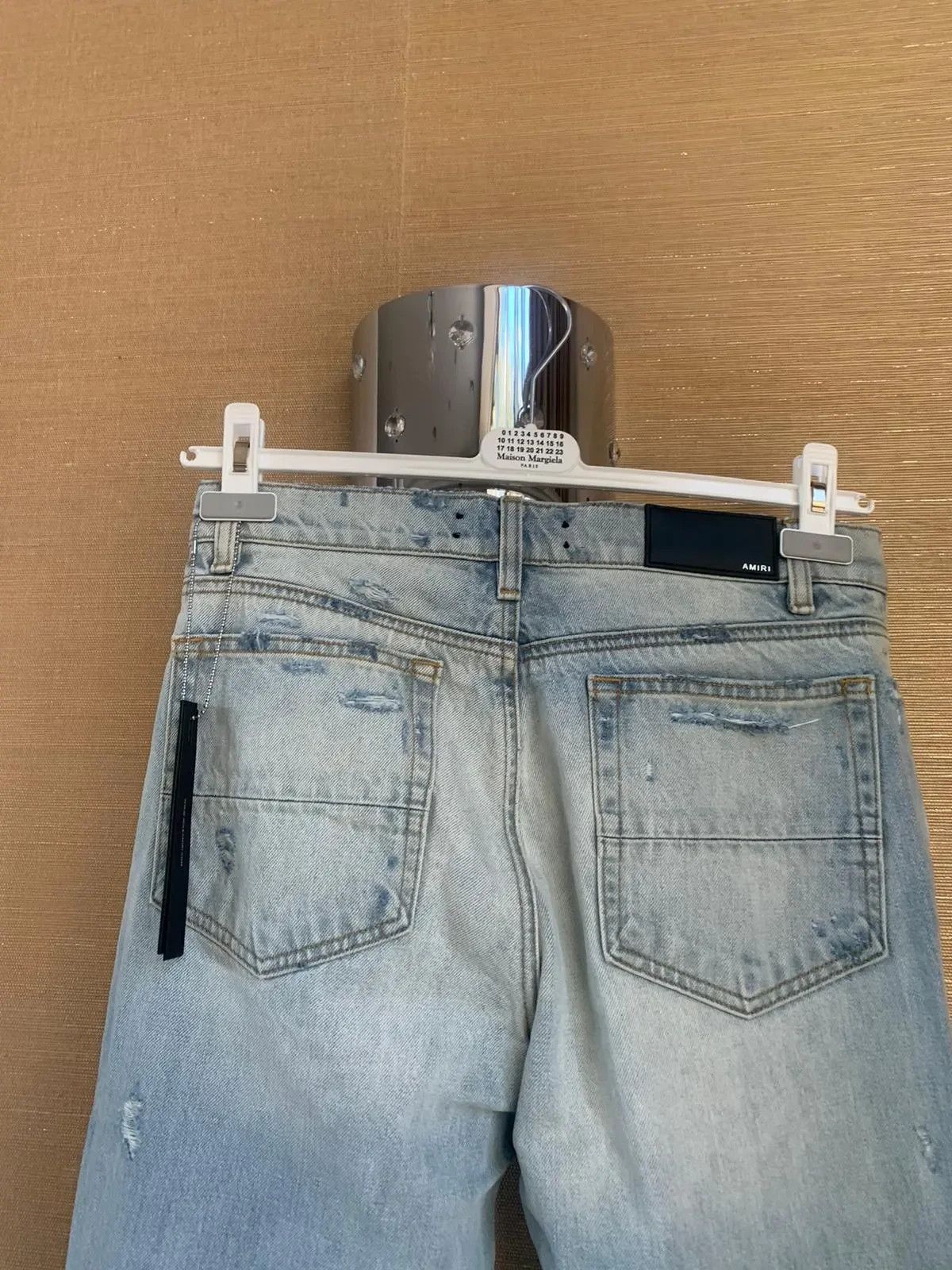 Amiri Destroyed Slouch Jeans in Vintage Indigo Size US 29 - 7 Thumbnail