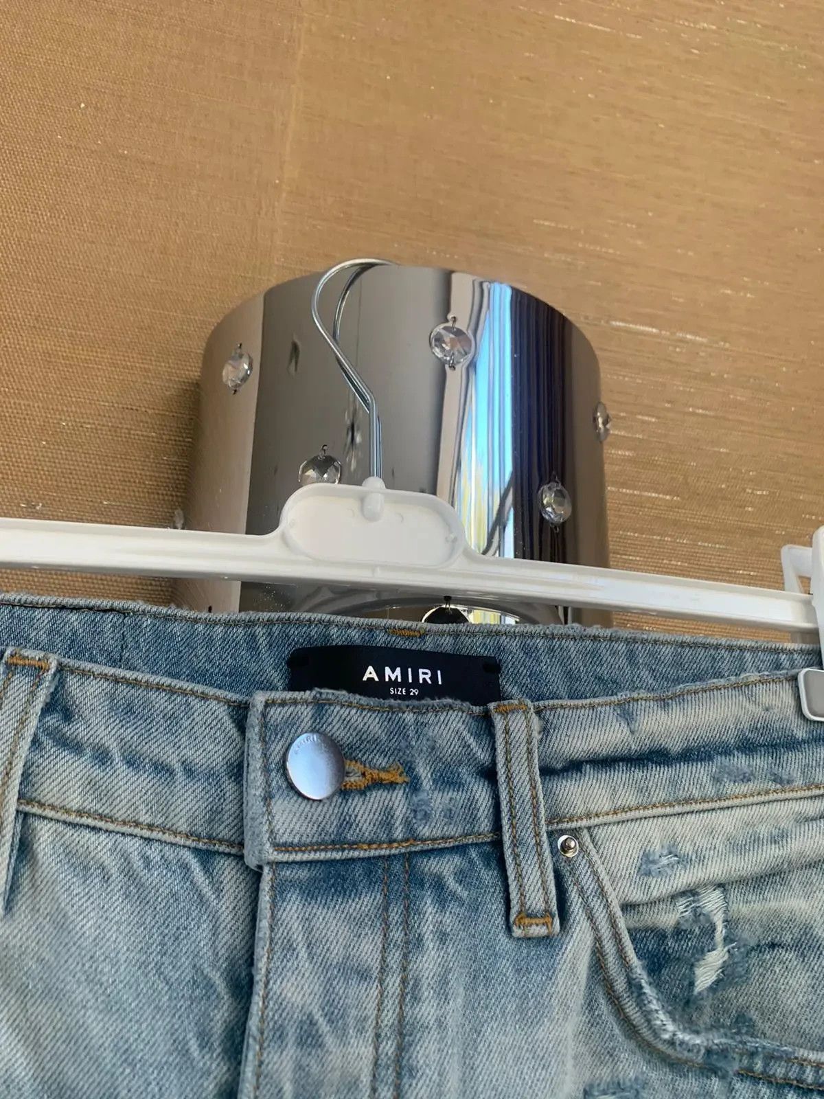 Amiri Destroyed Slouch Jeans in Vintage Indigo Size US 29 - 14 Thumbnail