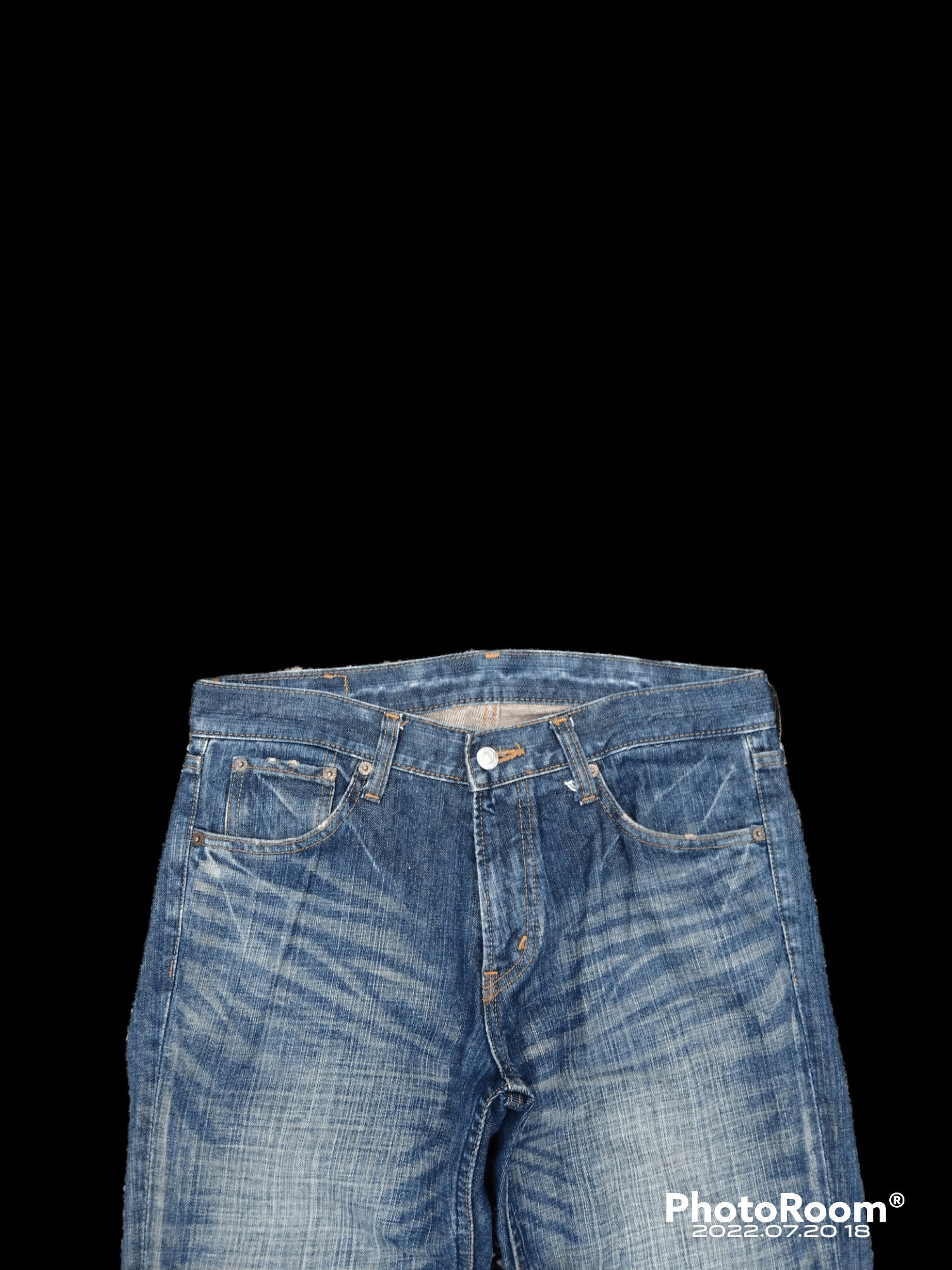 Japanese Brand FLARED WASHED BLUE CrackWash BOBSON DENIM PANTS Size US 31 - 3 Thumbnail