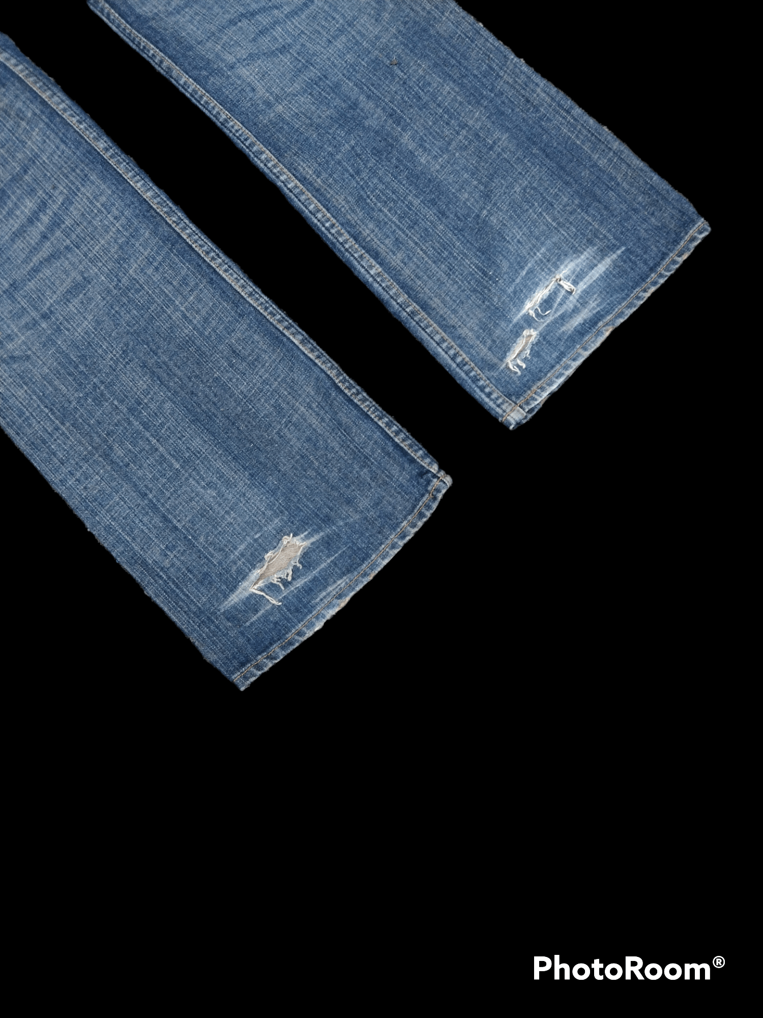 Japanese Brand FLARED WASHED BLUE CrackWash BOBSON DENIM PANTS Size US 31 - 5 Thumbnail