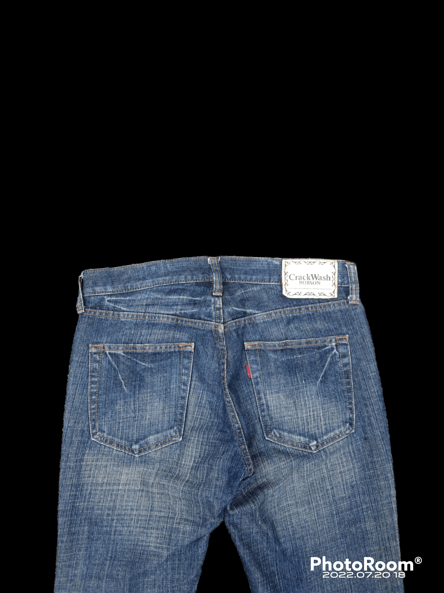 Japanese Brand FLARED WASHED BLUE CrackWash BOBSON DENIM PANTS Size US 31 - 4 Thumbnail