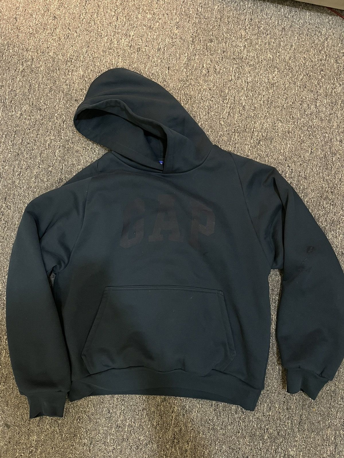 Gap Yeezy gap dove shrunken hoodie | Grailed