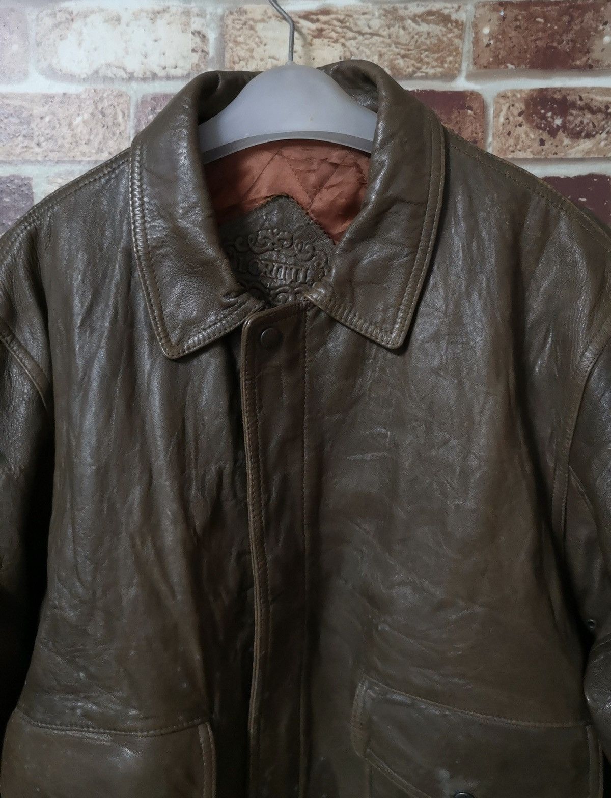 Japanese Brand 🔥RARE🔥 VINTAGE LORITTI LEATHER BOMBER JACKET Size US L / EU 52-54 / 3 - 3 Thumbnail