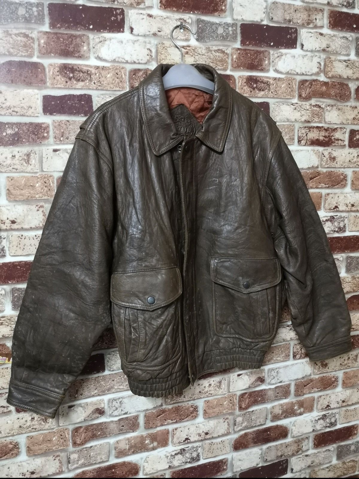 Japanese Brand 🔥RARE🔥 VINTAGE LORITTI LEATHER BOMBER JACKET Size US L / EU 52-54 / 3 - 1 Thumbnail