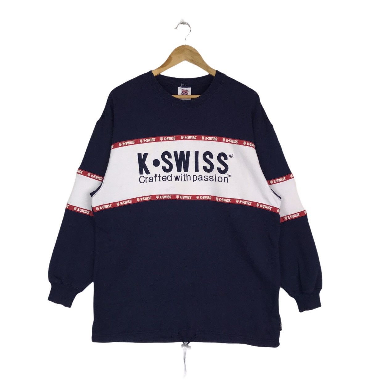 Vintage K.Swiss Spell Out Embroidery Sweatshirt Pullover
