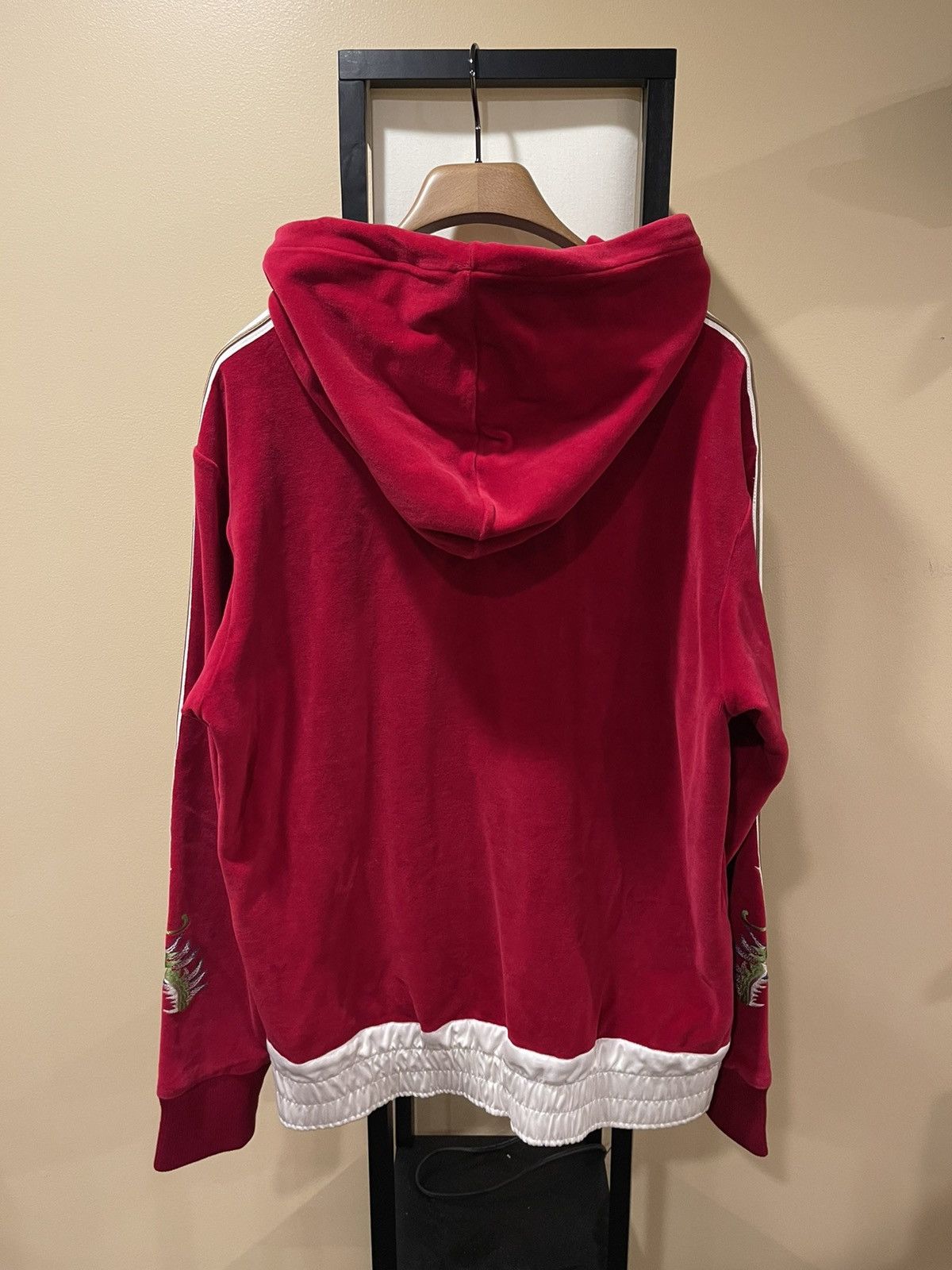 Gucci Gucci X Alessandro Michele Embroidered Dragon Red Hoodie Size US L / EU 52-54 / 3 - 2 Thumbnail