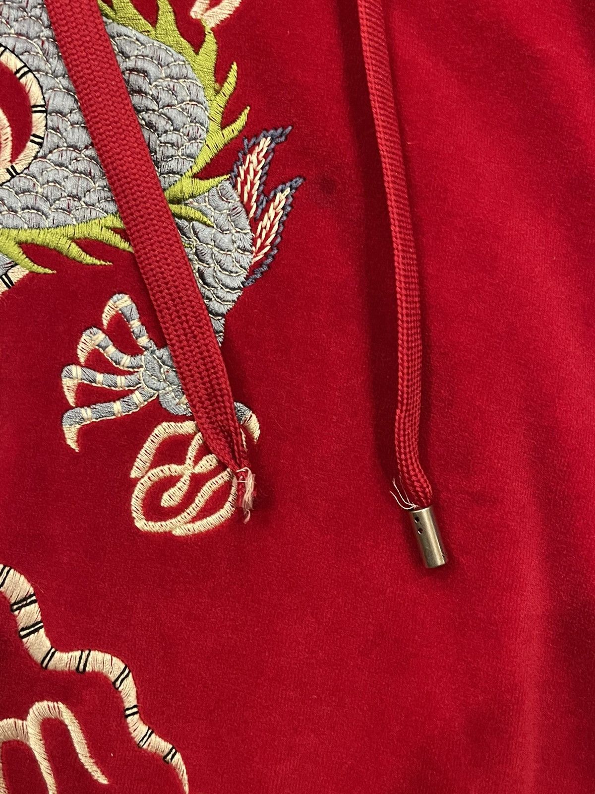 Gucci Gucci X Alessandro Michele Embroidered Dragon Red Hoodie Size US L / EU 52-54 / 3 - 6 Thumbnail