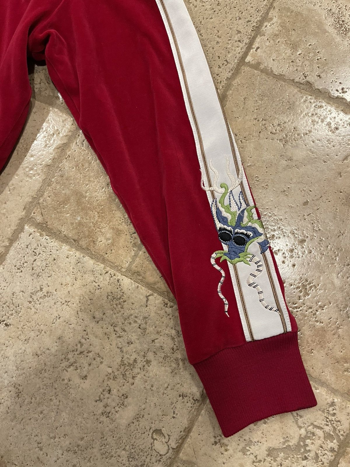 Gucci Gucci X Alessandro Michele Embroidered Dragon Red Hoodie Size US L / EU 52-54 / 3 - 8 Thumbnail