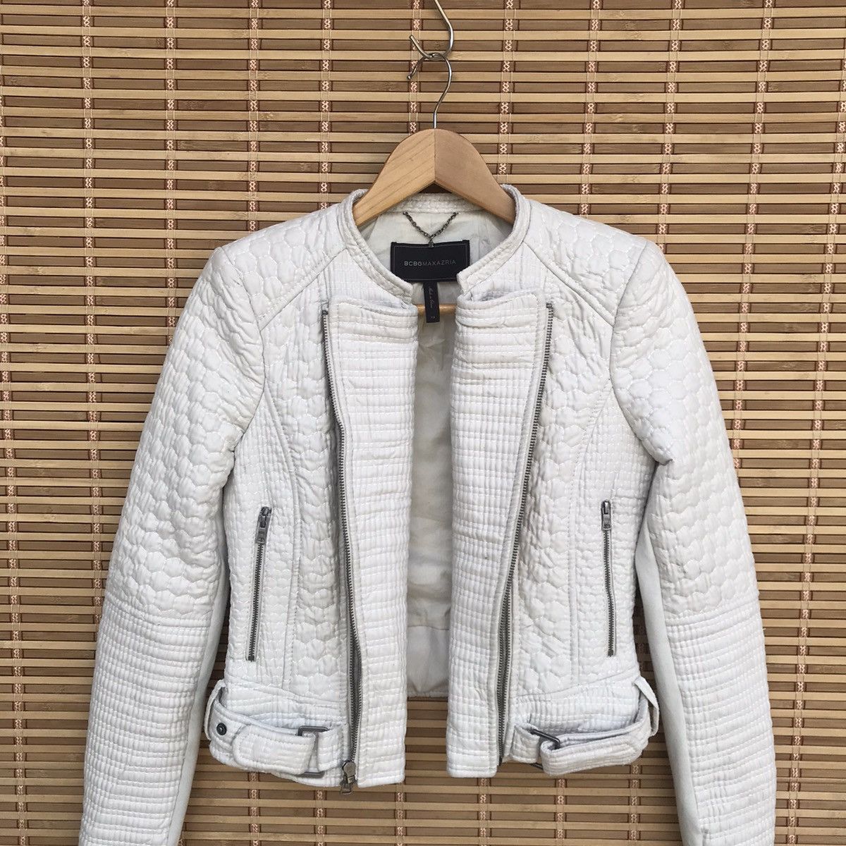 Bcbgmaxazria BCBG bikers asymmetrical quilted women jacket zipper XS Size ONE SIZE - 7 Thumbnail