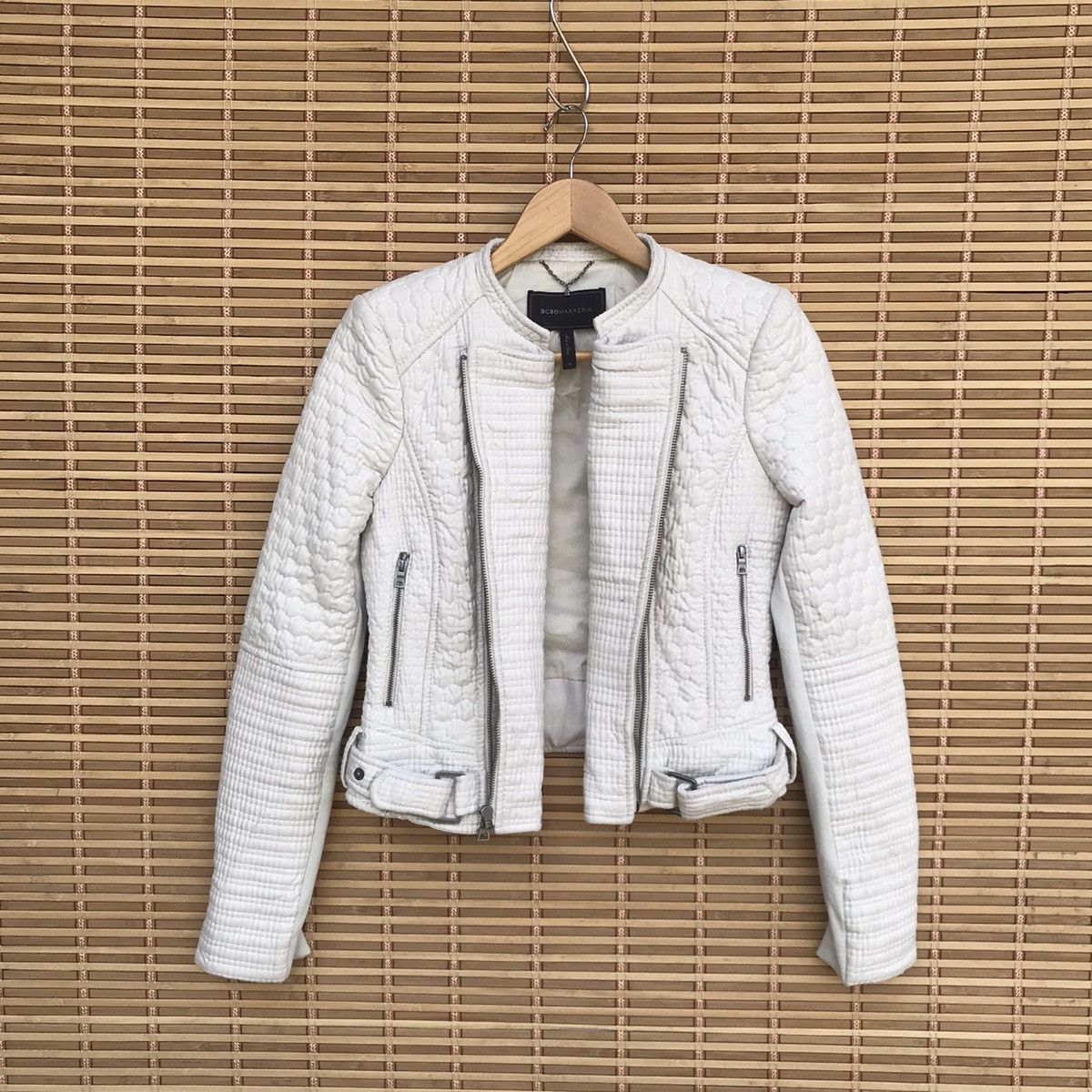 Bcbgmaxazria BCBG bikers asymmetrical quilted women jacket zipper XS Size ONE SIZE - 6 Thumbnail