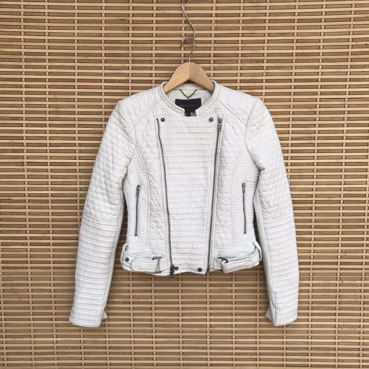 Bcbgmaxazria BCBG bikers asymmetrical quilted women jacket zipper XS Size ONE SIZE - 8 Thumbnail