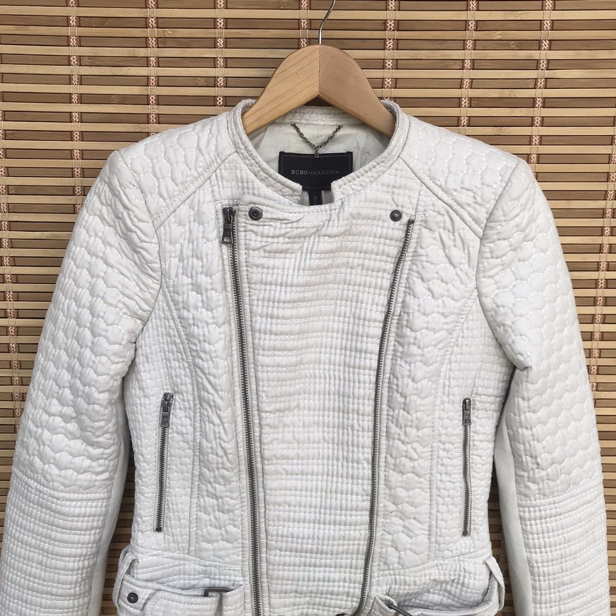 Bcbgmaxazria BCBG bikers asymmetrical quilted women jacket zipper XS Size ONE SIZE - 5 Thumbnail