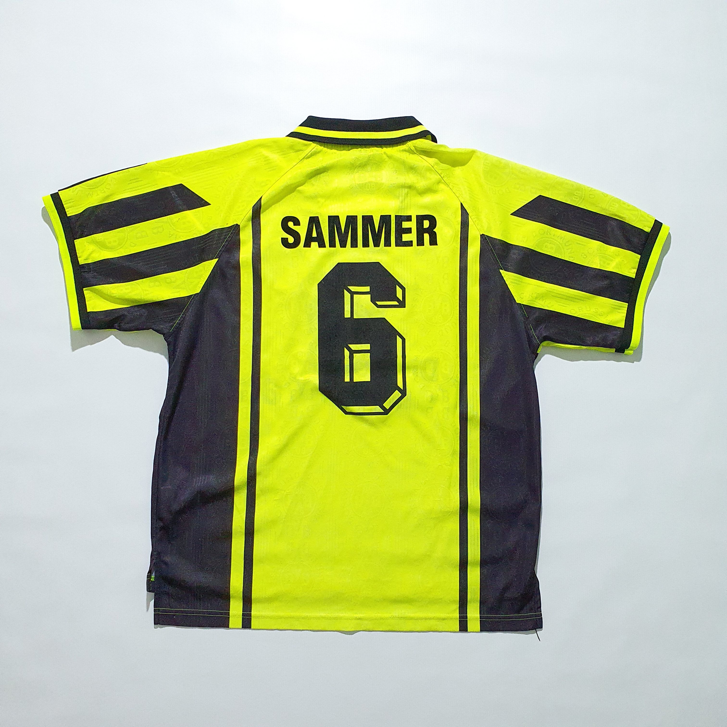 image of Jersey x Nike 1996-97 Home Shirt 6 Bvb Original Borussia Dortmund in Toxic Green, Men's (Size Large