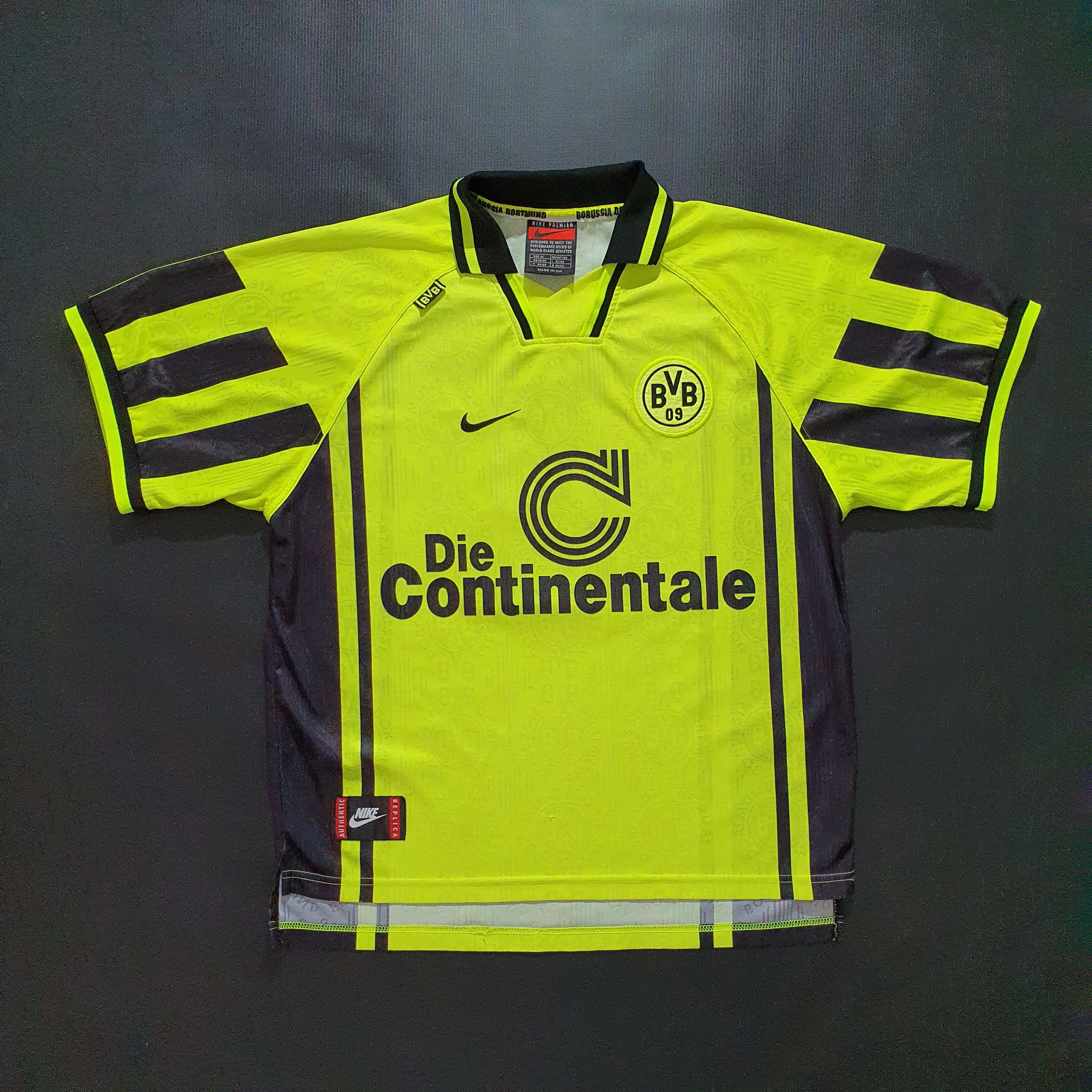 Nike Nike 1996-97 Home Shirt #6 BVB Original BORUSSIA DORTMUND Size US L / EU 52-54 / 3 - 6 Thumbnail