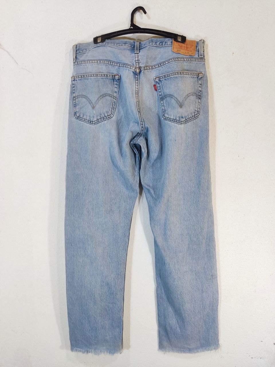 image of Levis 505 Lightwash Regular Fit Denim in Light Blue, Men's (Size 37)