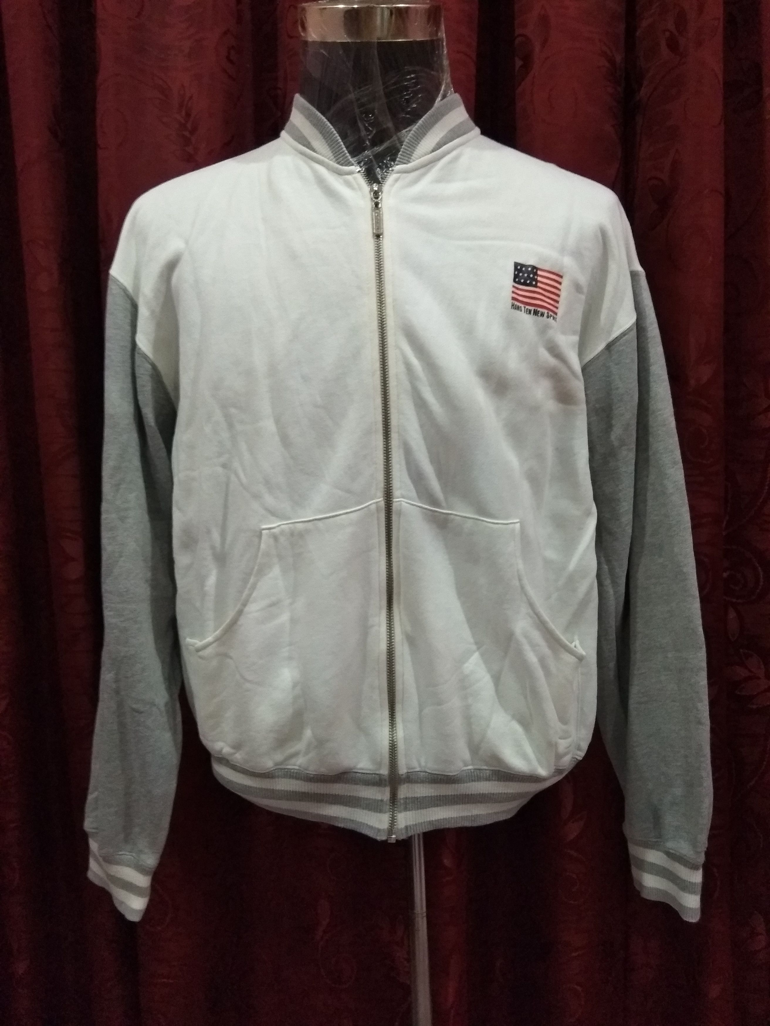 Hang Ten × Vintage VINTAGE HANG TEN USA VARSITY JACKET AMERICAN FLAG BIG LOGO Size US M / EU 48-50 / 2 - 2 Thumbnail