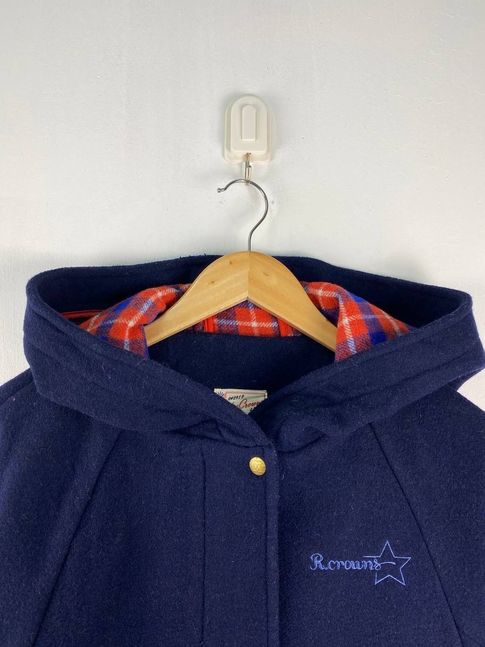 Japanese Brand × Vintage Vintage Rodeo Crowns Wool Varsity Jacket Hoodie Plaid Lined Size US M / EU 48-50 / 2 - 8 Thumbnail