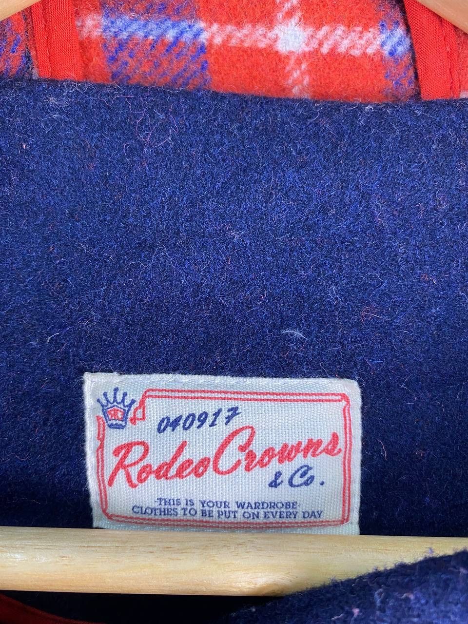 Japanese Brand × Vintage Vintage Rodeo Crowns Wool Varsity Jacket Hoodie Plaid Lined Size US M / EU 48-50 / 2 - 4 Thumbnail