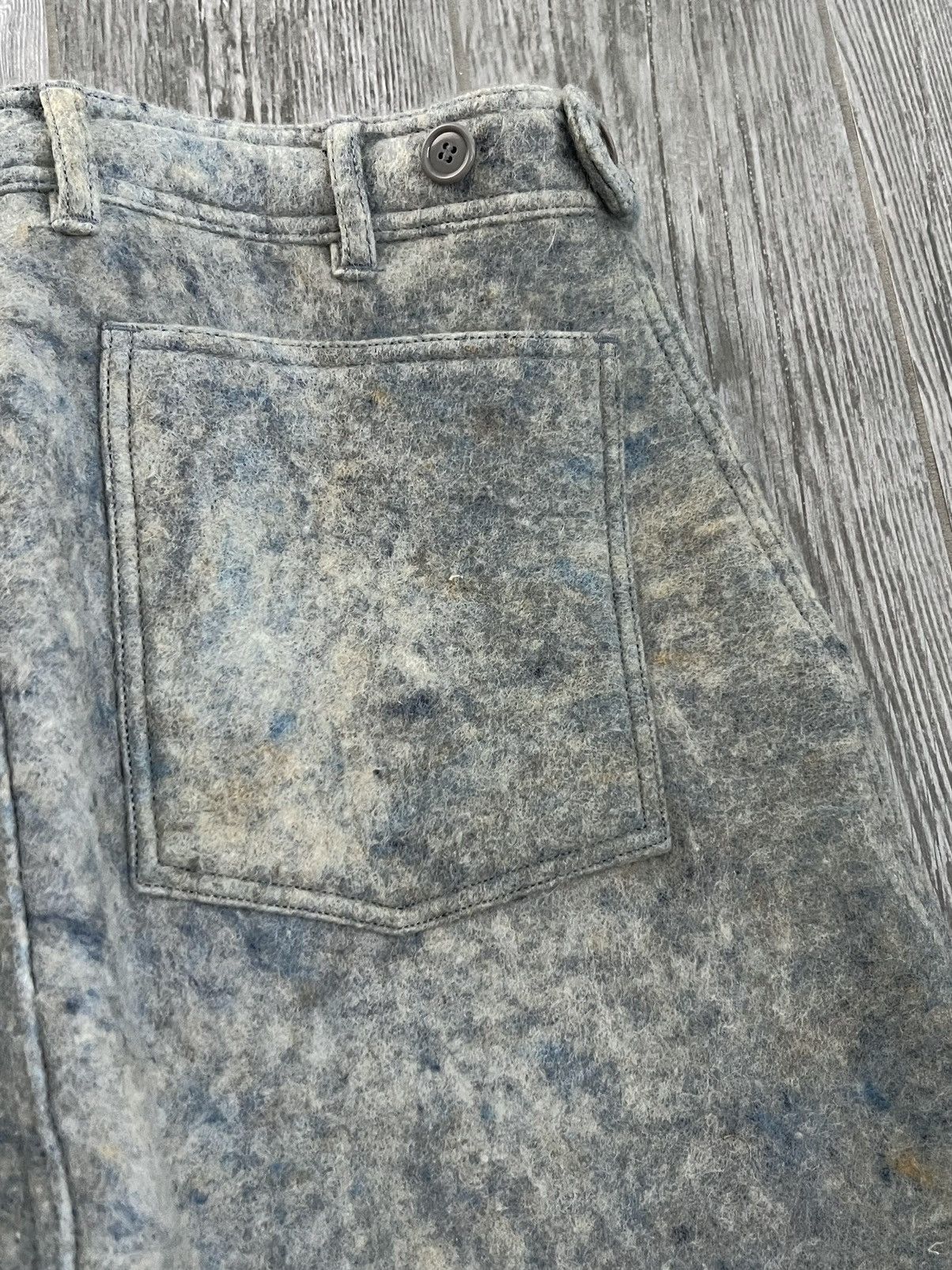 Comme des Garcons AD1995 Comme Des Garçons Homme Plus Blue Fleece Casual Pants Size US 34 / EU 50 - 10 Thumbnail