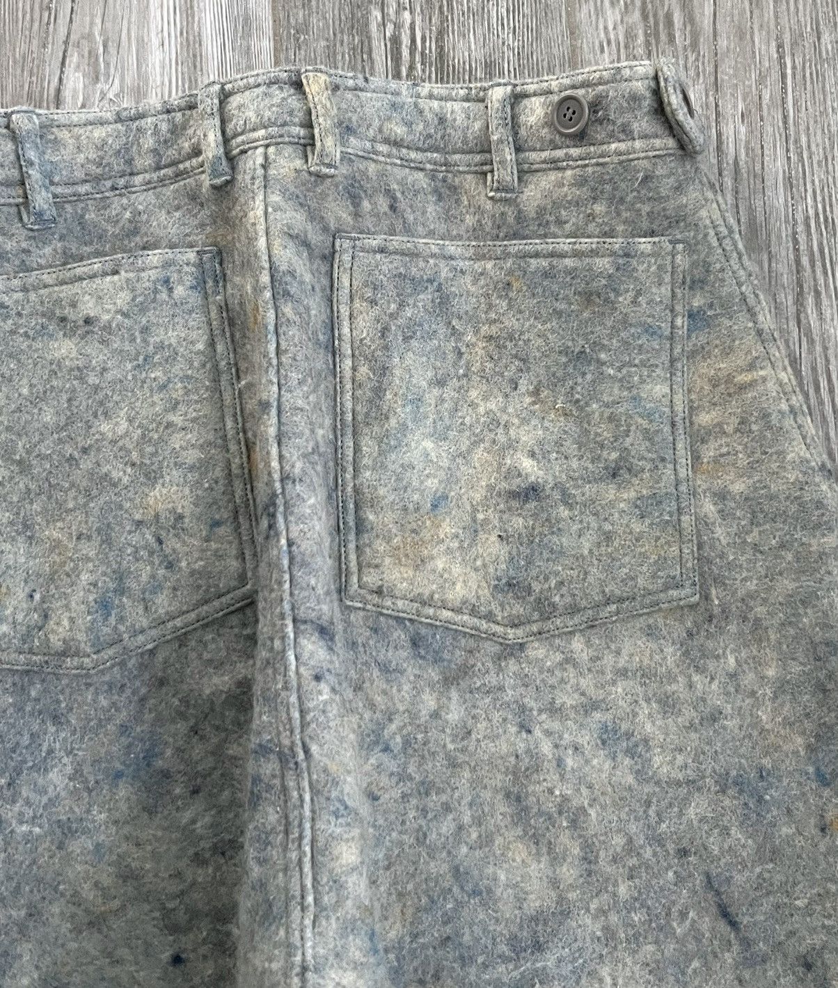 Comme des Garcons AD1995 Comme Des Garçons Homme Plus Blue Fleece Casual Pants Size US 34 / EU 50 - 8 Thumbnail