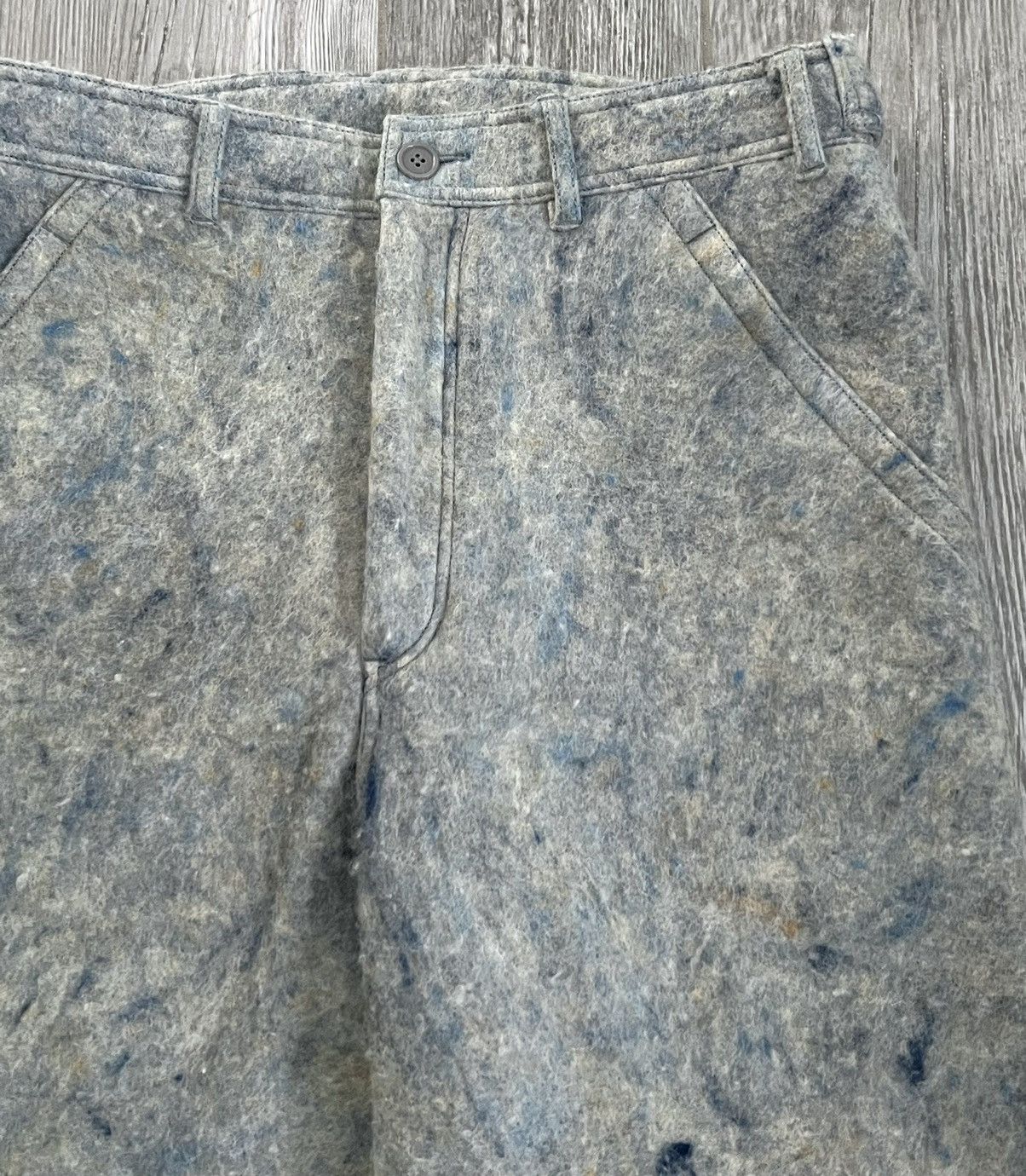 Comme des Garcons AD1995 Comme Des Garçons Homme Plus Blue Fleece Casual Pants Size US 34 / EU 50 - 9 Thumbnail