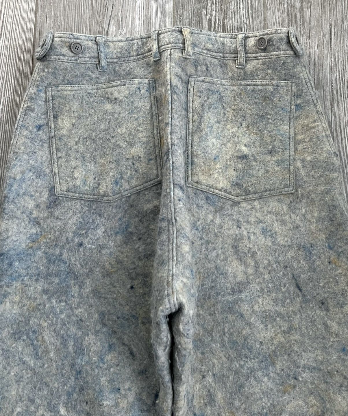 Comme des Garcons AD1995 Comme Des Garçons Homme Plus Blue Fleece Casual Pants Size US 34 / EU 50 - 6 Thumbnail