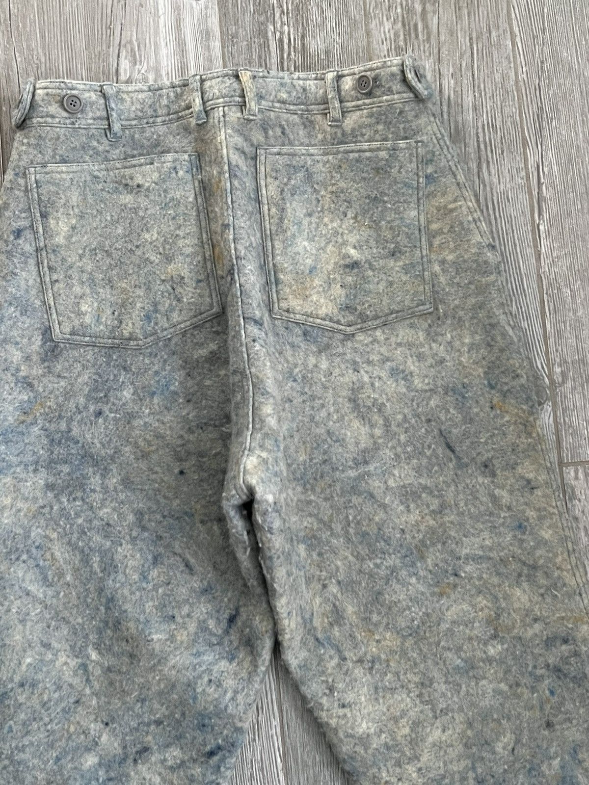 Comme des Garcons AD1995 Comme Des Garçons Homme Plus Blue Fleece Casual Pants Size US 34 / EU 50 - 4 Thumbnail
