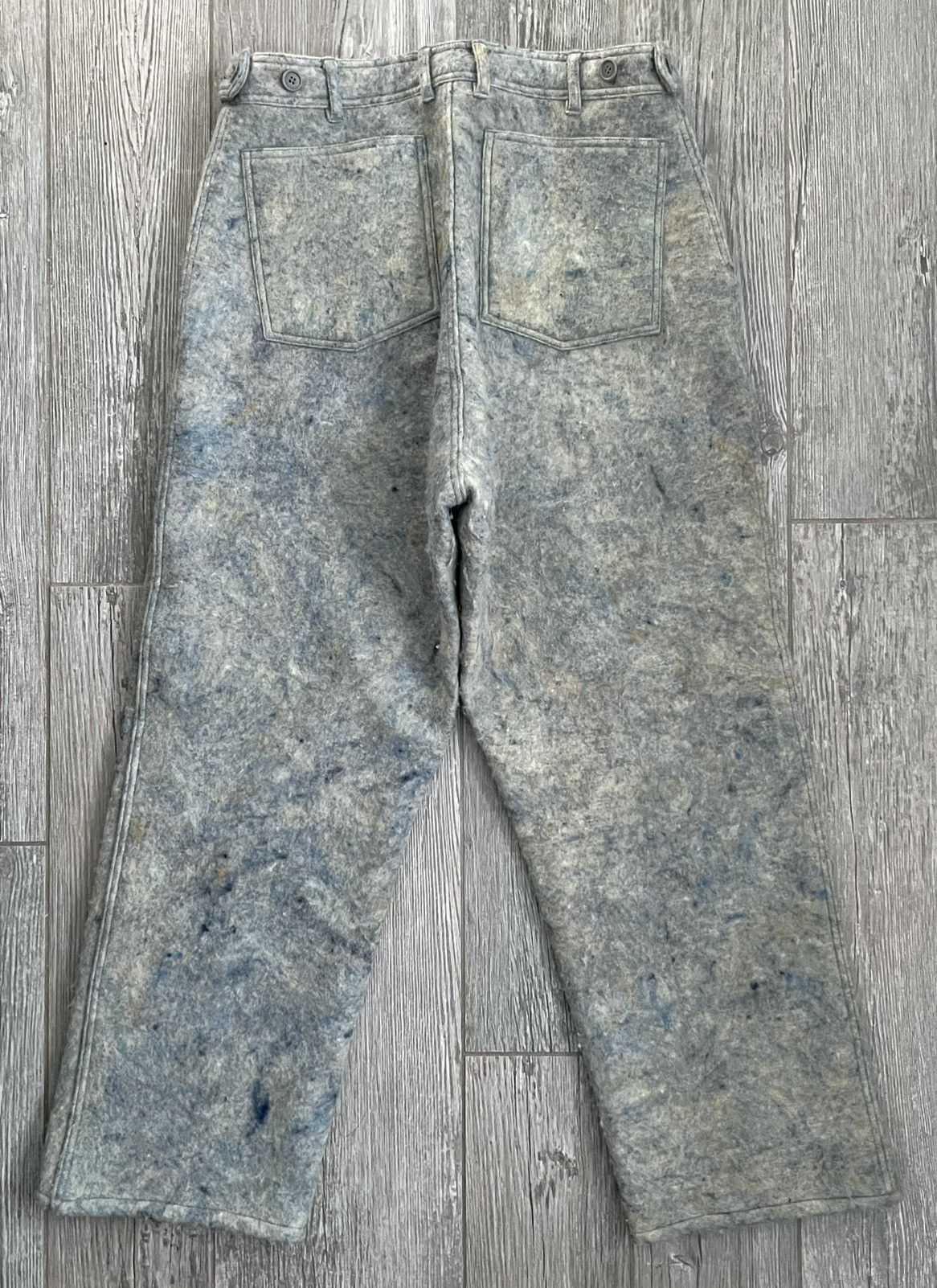 Comme des Garcons AD1995 Comme Des Garçons Homme Plus Blue Fleece Casual Pants Size US 34 / EU 50 - 2 Thumbnail