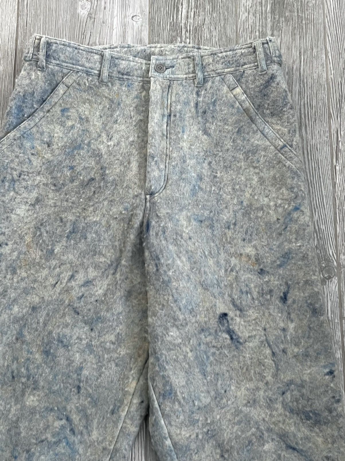 Comme des Garcons AD1995 Comme Des Garçons Homme Plus Blue Fleece Casual Pants Size US 34 / EU 50 - 5 Thumbnail