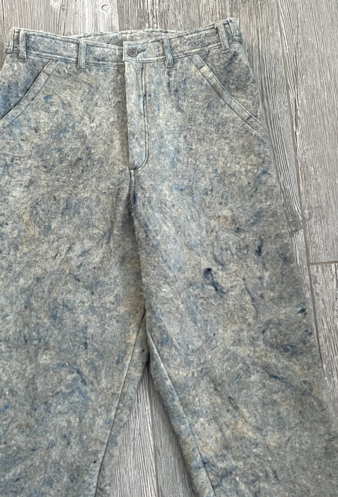 Comme des Garcons AD1995 Comme Des Garçons Homme Plus Blue Fleece Casual Pants Size US 34 / EU 50 - 3 Thumbnail
