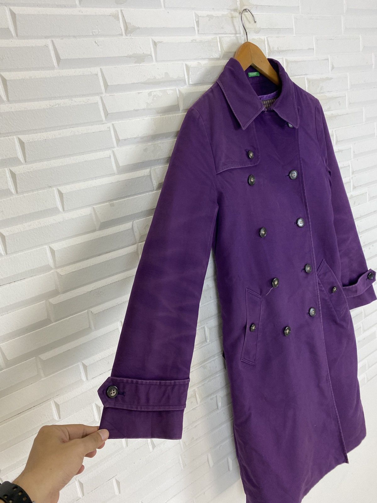 United Colors Of Benetton 🔥LAST PRICE🔥United Colors Benetton Double Breast Long Coat Size S / US 4 / IT 40 - 7 Thumbnail