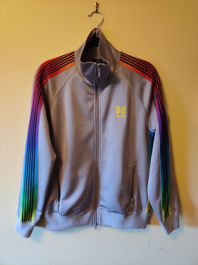 Needles AWGE x Needles Poly Smooth Rainbow Twist Tape Track Jacket 