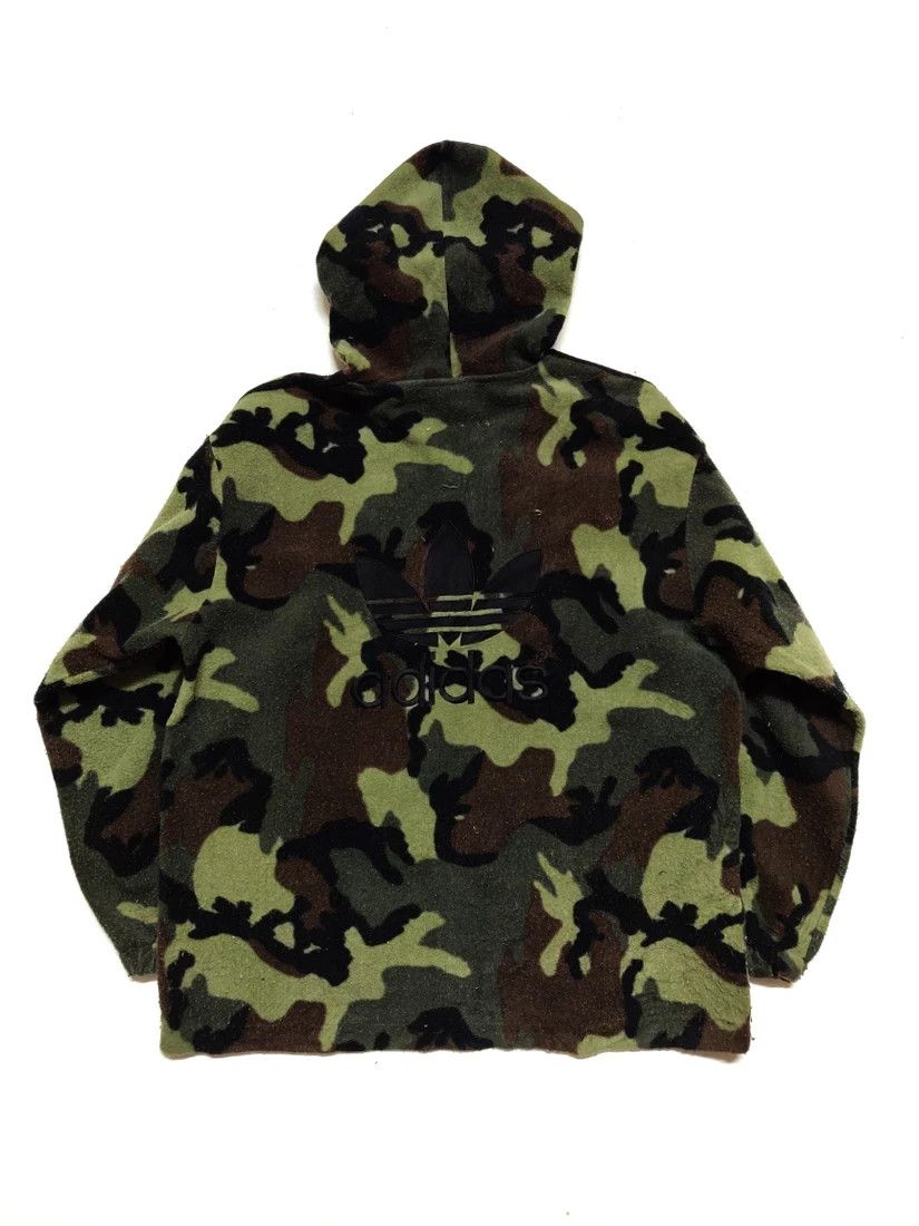 Adidas Vintage Adidas Camo Suit Fleece Sportswear Hoodies Jacket Size US L / EU 52-54 / 3 - 1 Thumbnail